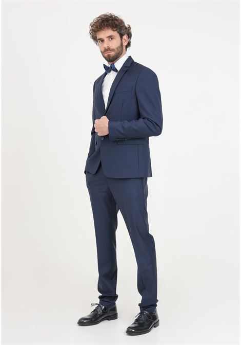 Navy blue men's elegant trousers PATRIZIA PEPE | Pants | 5PA225/A1WKC166