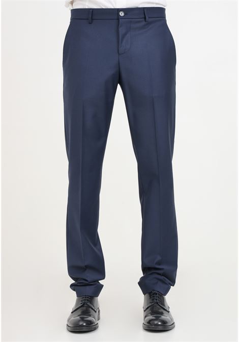Navy blue men's elegant trousers PATRIZIA PEPE | 5PA225/A1WKC166