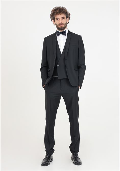Pantaloni eleganti da uomo nero vinile PATRIZIA PEPE | Pantaloni | 5PA225/A1WKK102