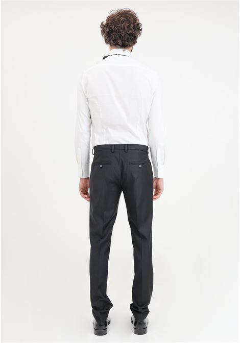 Black vinyl men's elegant trousers PATRIZIA PEPE | 5PA225/A1WKK102