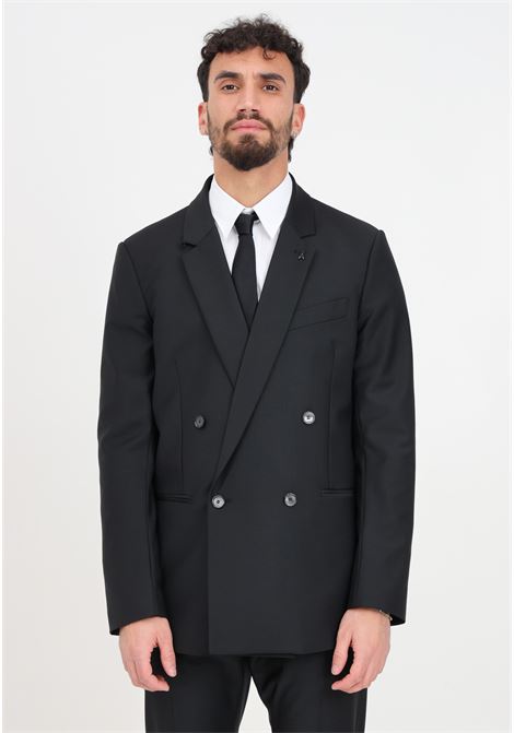 Black double-breasted men's jacket PATRIZIA PEPE | Blazer | 5S0743/A1WKK102