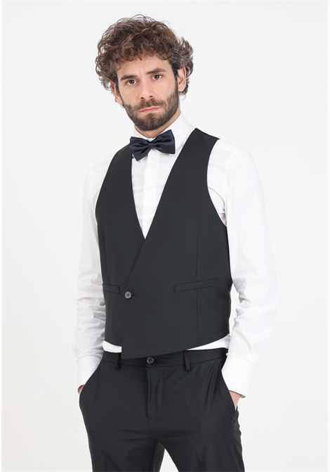 Black vinyl men's vest PATRIZIA PEPE | Vests | 5S0746/A1WKK102