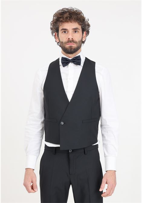 Black vinyl men's vest PATRIZIA PEPE | Vests | 5S0746/A1WKK102