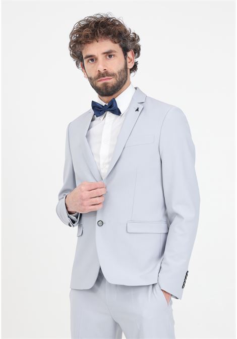 Elegant pearl gray jacket for men PATRIZIA PEPE | Blazer | 5SA652/A1WKS107