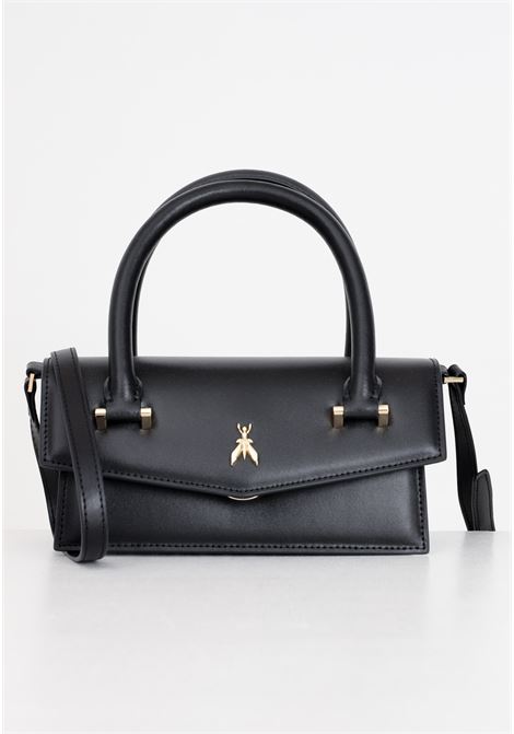 Black women's bag with golden metal brand symbol PATRIZIA PEPE | Bags | 8B0111/L102K103