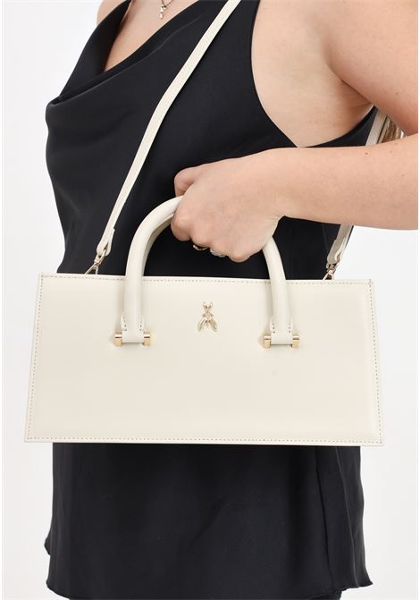 Fly Bamby Leather women's cream shoulder bag PATRIZIA PEPE | Bags | 8B0134/L061W338