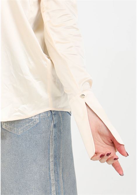 Camicia da donna avorio con polsini grandi con spacco laterale PATRIZIA PEPE | 8C0326/A644B788