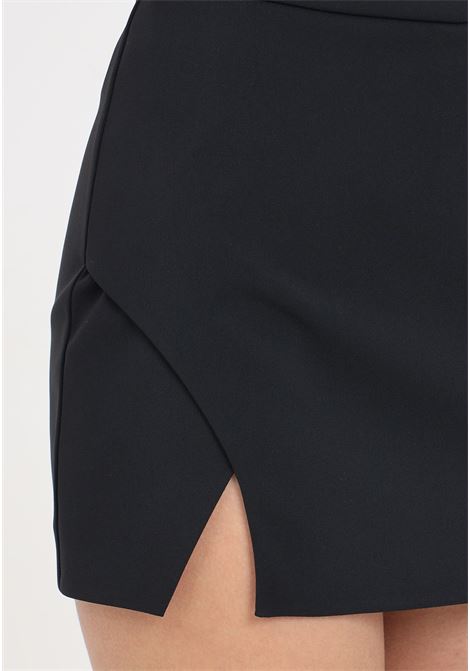 Black women's skirt with slit on the front PATRIZIA PEPE | 8G0380/A6F5K103