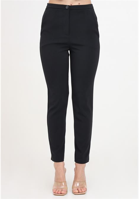 Pantaloni donna neri con tasche laterali PATRIZIA PEPE | Pantaloni | 8P0585/A6F5K103