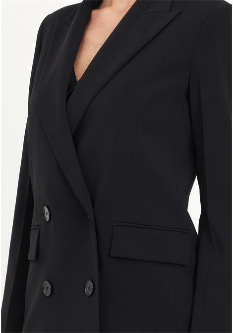 Essential black double-breasted women's blazer PATRIZIA PEPE | Blazer | 8S0483/A6F5K103
