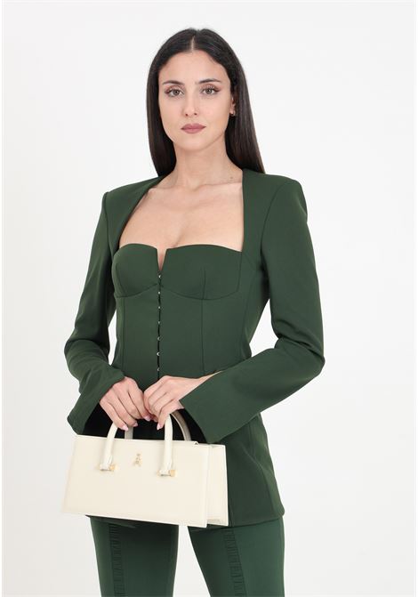 Essential bodice effect dark green women's jacket PATRIZIA PEPE | Blazer | 8S0490/J129G570