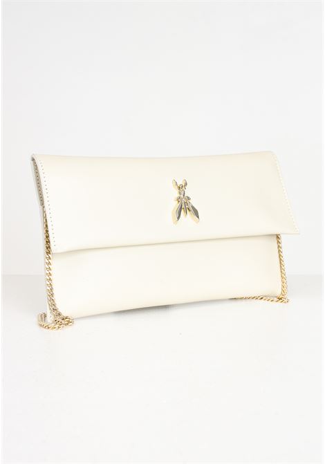 Beige women's clutch bag with fly logo application on the front PATRIZIA PEPE | Bags | CB5460/L011W338