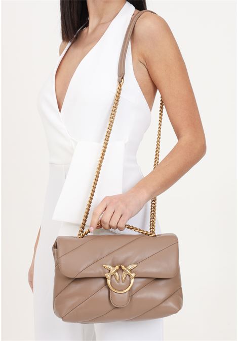 Classic Love Bag Puff women's beige shoulder bag PINKO | 100038-A0F2D01Q