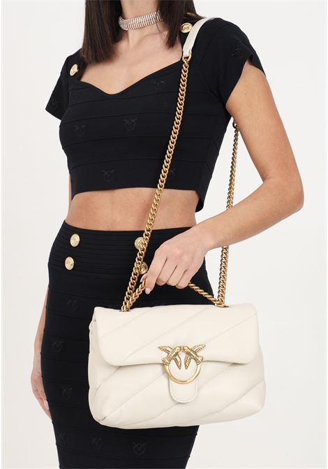 Classic Love Bag Puff women's silk white shoulder bag PINKO | Bags | 100038-A0F2Z14Q