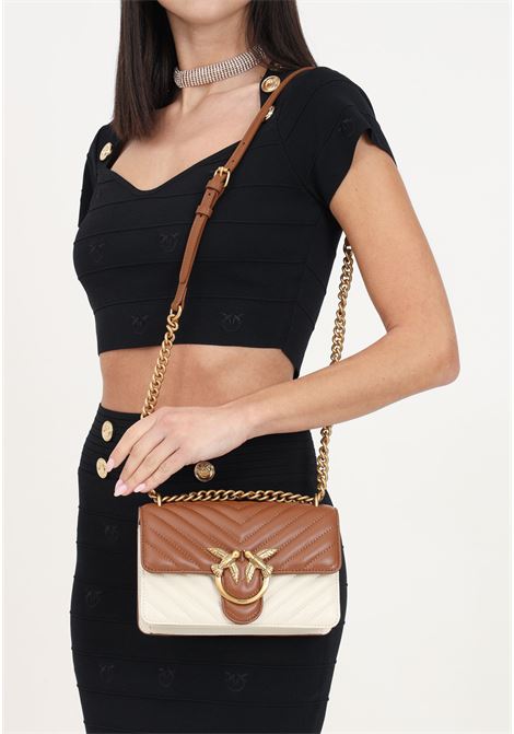 Two-tone leather/white women's bag Love One Mini PINKO | 100059-A1R3LZBQ