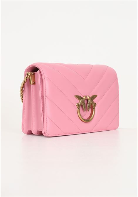 Women's classic love bag click chevron navy pink bag PINKO | 100063-A136P31Q