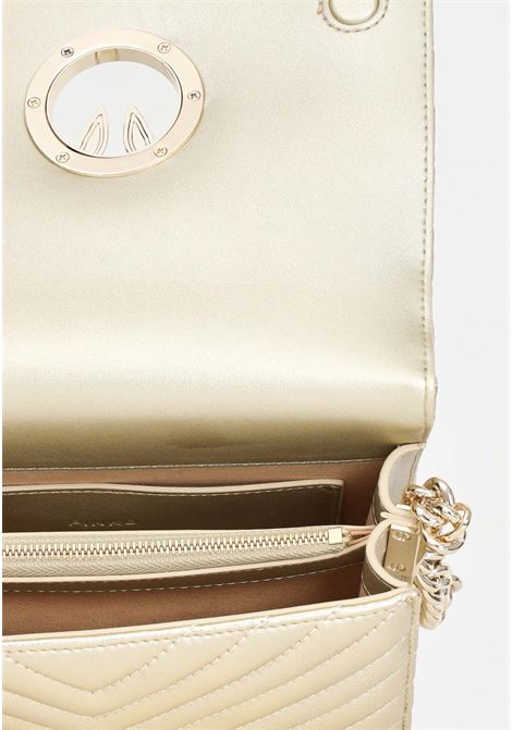 Mini love bag da donna oro click metal chevron PINKO | 100067-A1JEZZLB