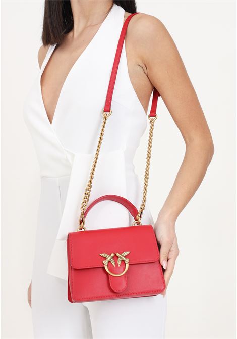 Love One Top Handle Mini Light red women's shoulder bag PINKO | 100071-A0F1R30Q