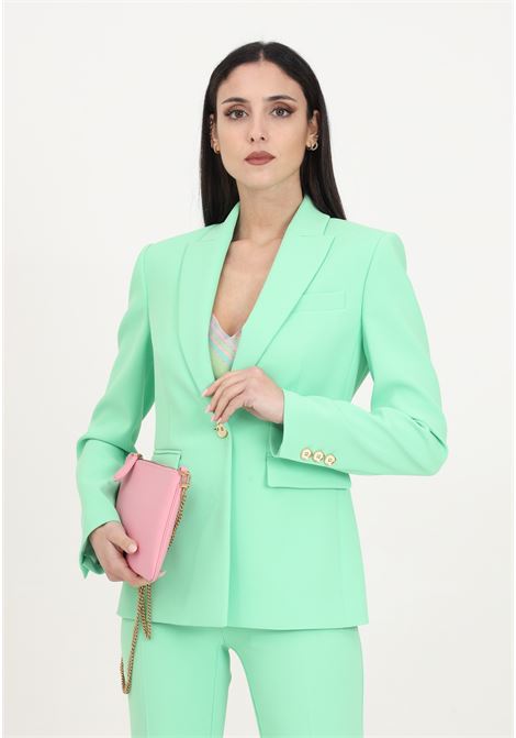 Blazer da donna color verde mazzolino monopetto stretch PINKO | Giacche | 100180-A14IT38