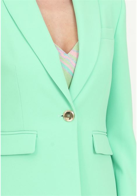 Blazer da donna color verde mazzolino monopetto stretch PINKO | Giacche | 100180-A14IT38