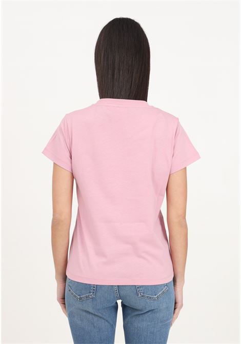 T-shirt da donna rosa orchidea mini logo PINKO | T-shirt | 100373-A1N8N98