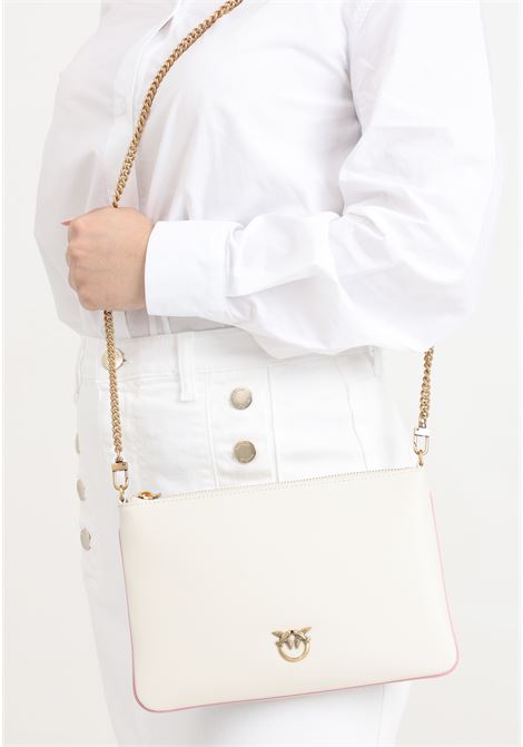 Flat classic beige women's bag with light blue detail PINKO | Bags | 100455-A1K1Z14Q