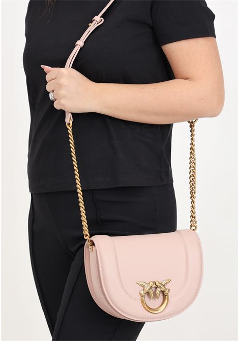 Powder pink women's shoulder bag Mini Love Bag Click PINKO | 101969-A0QOO81Q