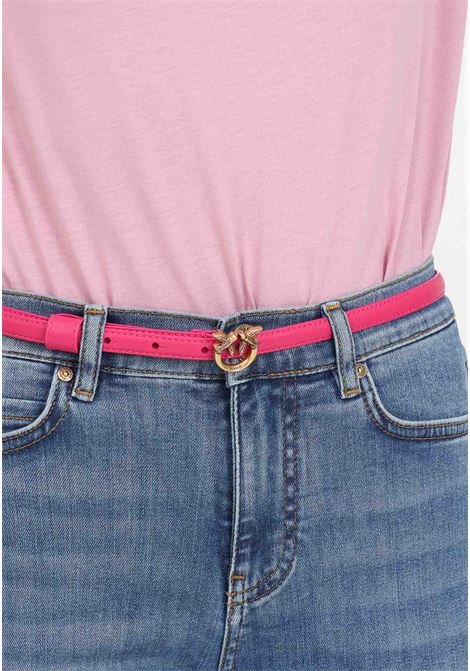 Women's thin fuchsia belt with Love Birds buckle PINKO | Belts | 102148-A0F1N17Q