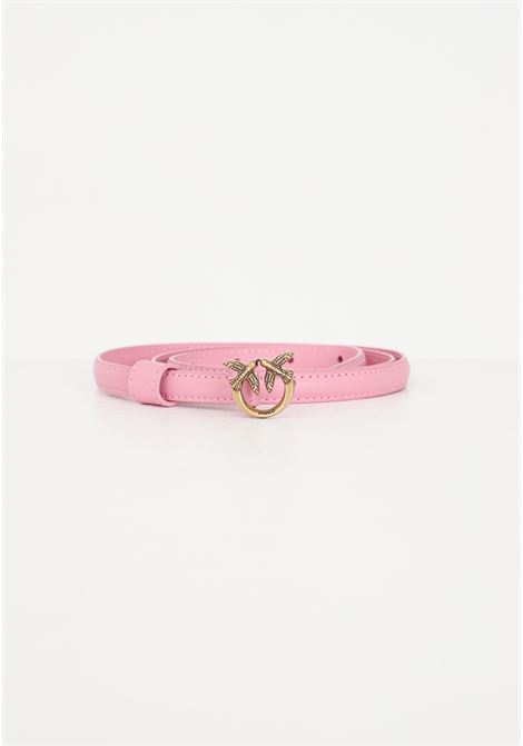 Women's thin pink belt with Love Birds buckle PINKO | Belts | 102148-A0F1P31Q