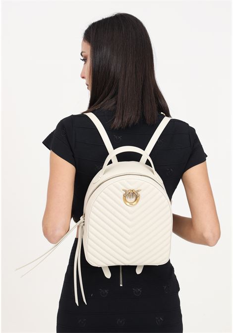 White silk women's backpack Love Backpack PINKO | Backpacks | 102530-A1J2Z14Q