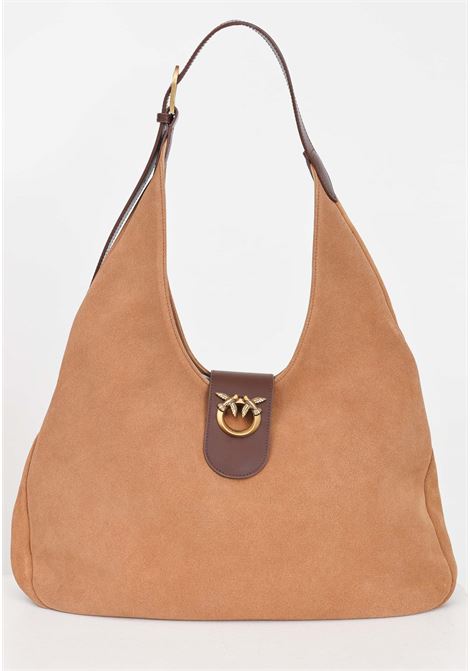 Women's hobo bag in brown suede and leather PINKO | Bags | 102785-A0YGL17Q