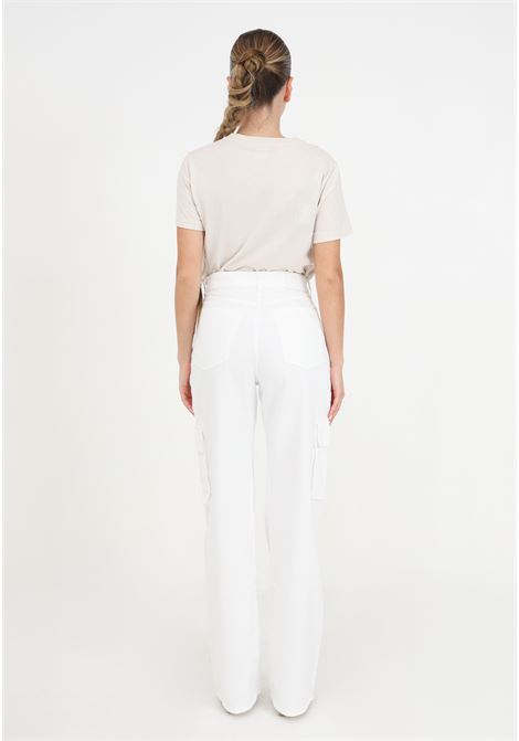 White women's bull cargo trousers with tears and mending PINKO | Pants | 102942-A1MUZ14