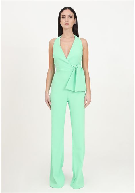 Elegant bouquet green women's jumpsuit with halter neck PINKO | Sport suits | 103047-7624T38