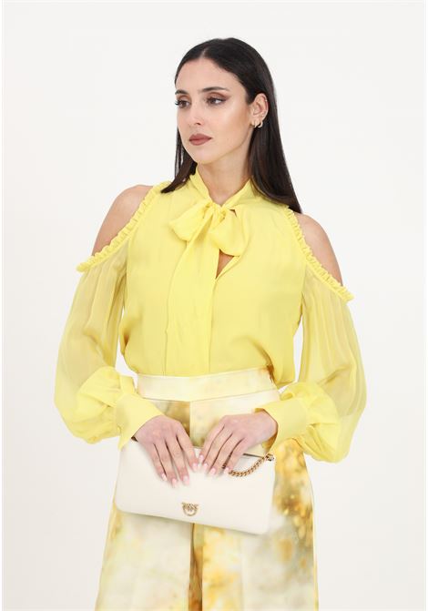 Blusa da donna gialla con spalle scoperte PINKO | Bluse | 103143-A11XH17