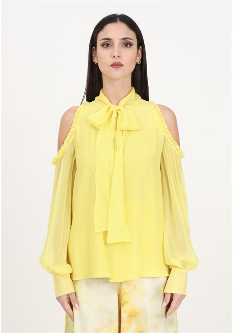 Blusa da donna gialla con spalle scoperte PINKO | Bluse | 103143-A11XH17