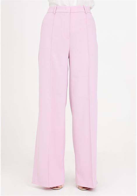 Elegant orchid pink women's trousers with side slits PINKO | Pants | 103233-7624N98