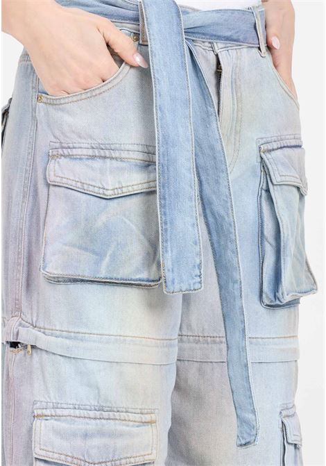 Jeans da donna cargo denim dusty multicolor PINKO | 103246-A1PIE5T