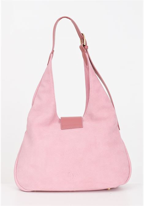 Borsa da donna rosa mini hobo bag in suede e pelle PINKO | 103275-A0YGP31Q