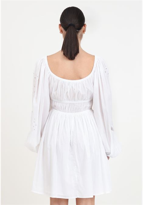 Short white women's dress with rodeo broderie anglaise embroidery PINKO | Dresses | 103731-A1XPZ05