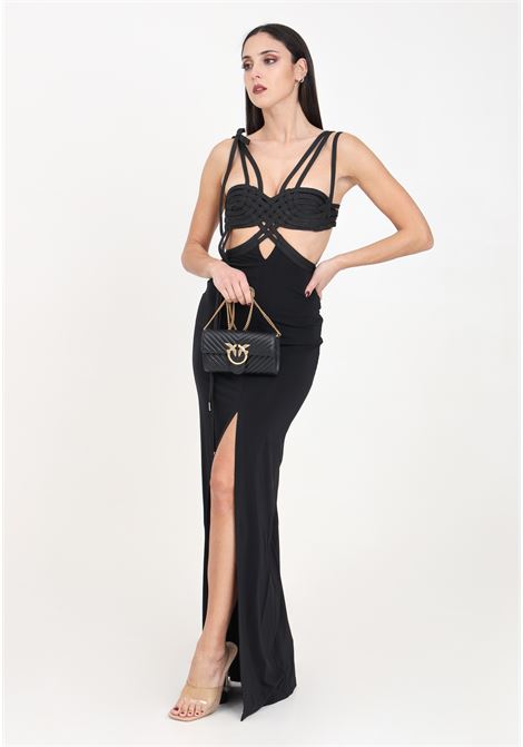 Long black women's dress with laces PINKO | Dresses | 103752-A1XWZ99