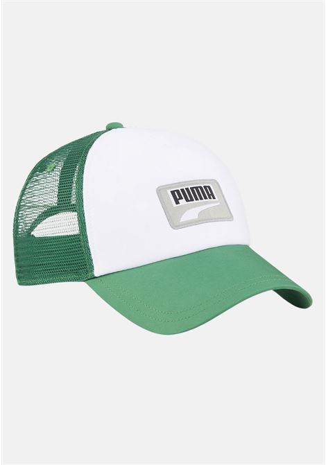 Cappellino uomo donna verde e bianco con patch logo PUMA | Cappelli | 02403310
