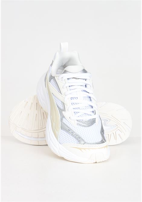 Sneakers Morphic metallic wns bianche e beige da donna PUMA | Sneakers | 39729801