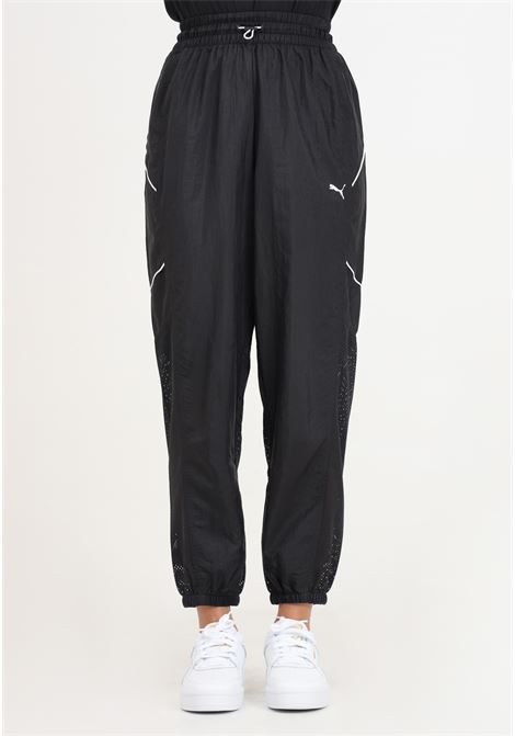 Black and white women's fit move woven jogger trousers PUMA | 52481301