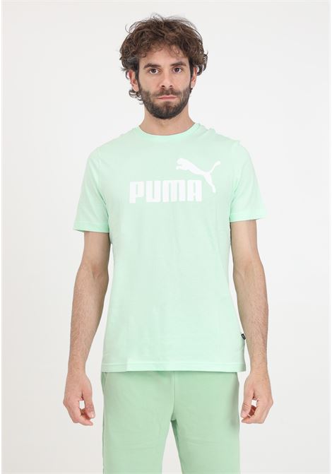 Men's mint green Ess logo t-shirt PUMA | T-shirt | 58666760