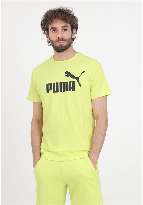 T-shirt da uomo verde lime Ess logo PUMA | 58666766