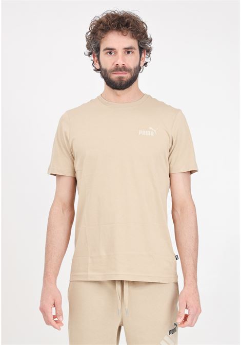 T-shirt da uomo beige Ess small logo PUMA | 58666978