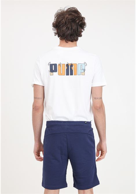 Essentials slim men's blue shorts PUMA | Shorts | 58674206