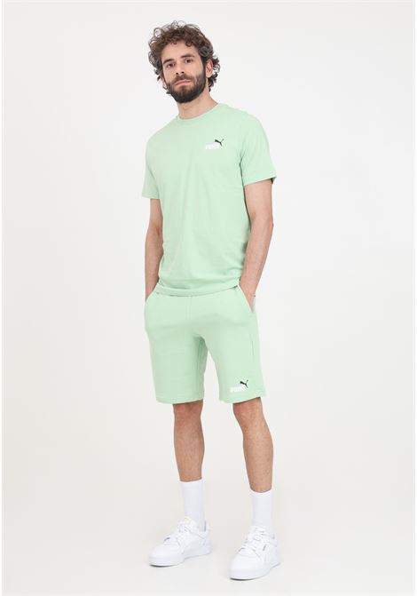 ESS+ Col pastel green sports shorts for men PUMA | Shorts | 58676695