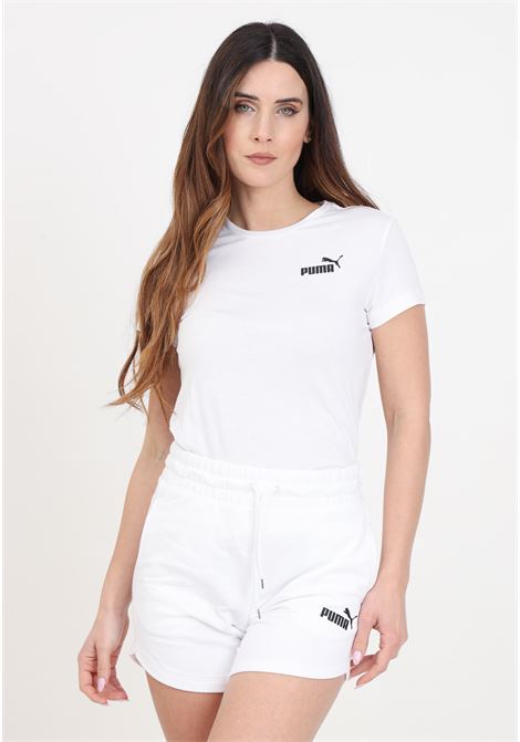 T-shirt da donna bianca Ess small logo PUMA | 58677602