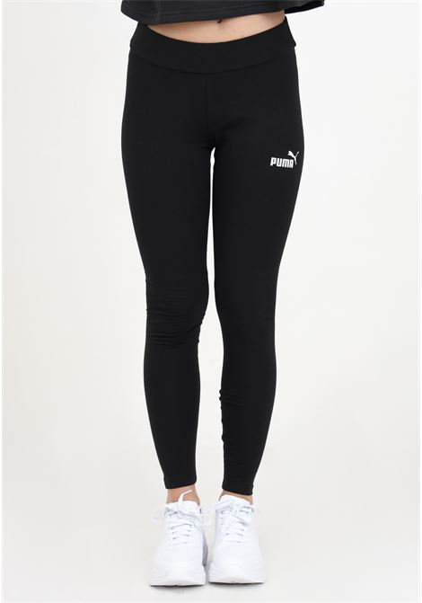 Essentials women's black leggings with logo PUMA | 58683501
